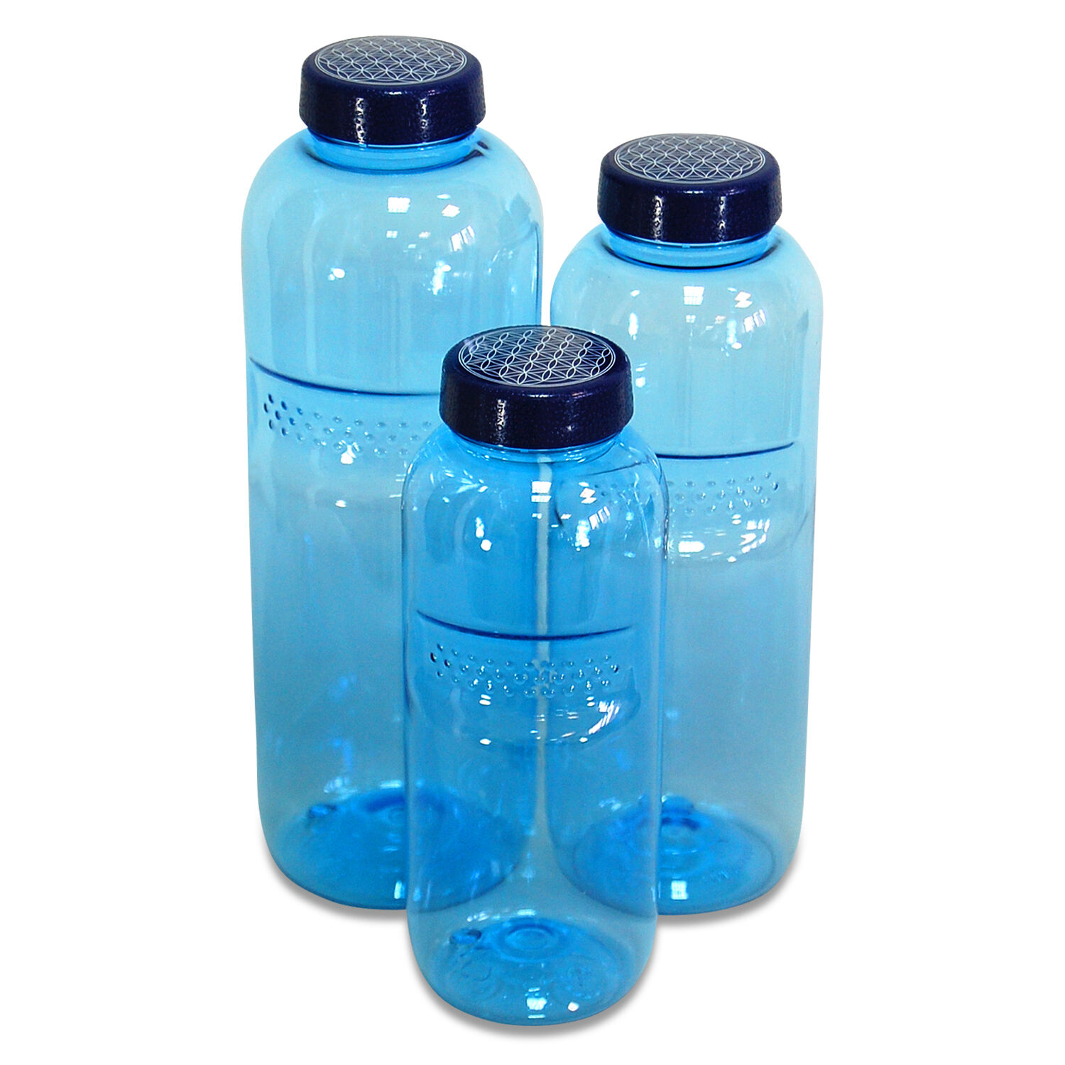 Water Bottle Set 1 x 0.5l, 1 x 0.75l, 1 x 1,0 L. flower of Life