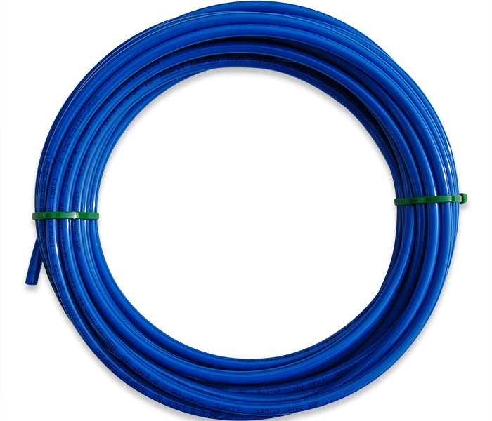 LLDPE-Rohr 1/4 Zoll in blau 10 meter