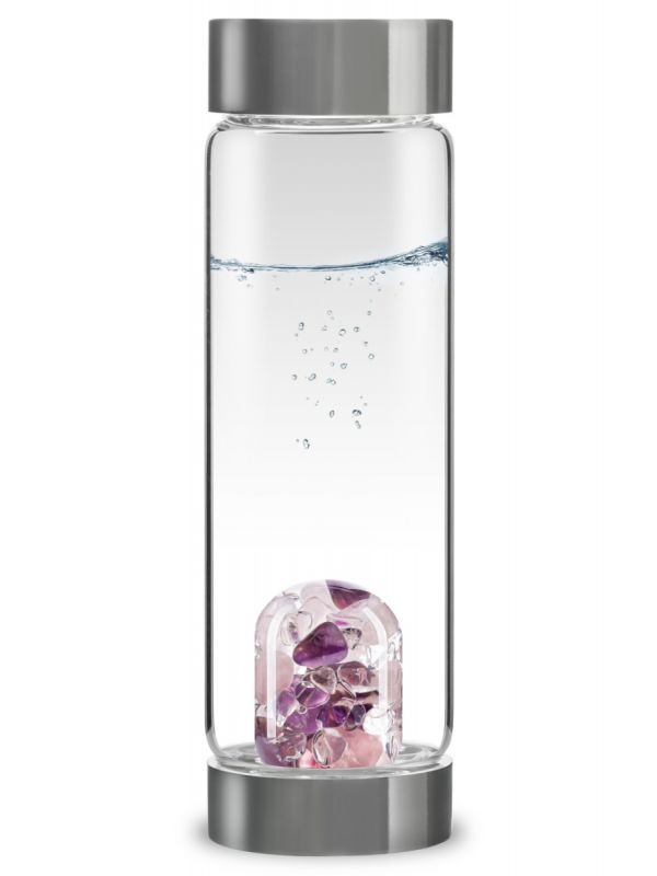 ViA - Wellness Edelsteinwasser, Rosenquarz-Amethyst-Bergkristall